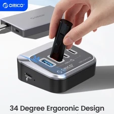 ORICO 4 Port USB C Hub 2 USB A USB C 10Gbps Splitter Adapter For Laptop