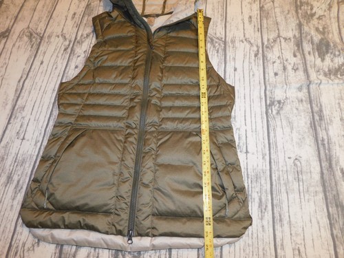 PRANA DOWN VEST W HOOD PYX SLATE GREEN WOMENS M - Picture 7 of 11