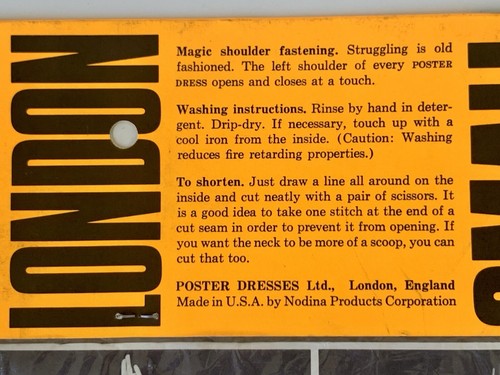 Vintage 1960's Mystic Eye Poster Dress London 1st Edition Harry Gordon Rare NOS - Picture 6 of 11
