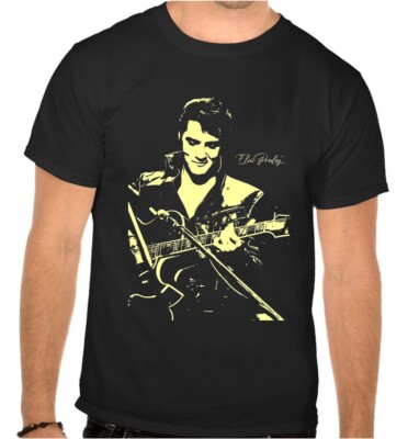 Elvis Presley Rock and Roll Music Schwarze T-SHIRT -1043