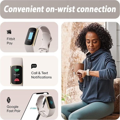 Fitbit Charge 5 Health Fitness Smartwatch Authentic Activity Tracker -S+L Sizes - Picture 5 of 8