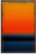 Mark Rothko Poster Blue Black Orange Abstract Rectangular Regions Of Color