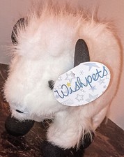Wishpets VTG White Plush Buffalo Bison Buff 9  Rare Stuffed Animal Toy NWT   