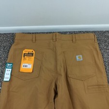 NWT Carhartt Pants Mens 40x30 Relaxed Fit Tan Rugged Flex Canvas Work BN2517-M