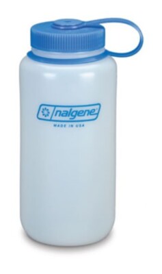 Trinkflasche Nalgene HDPE mit Weithalsöffnung, Fassungsvermögen: 1 Liter, weiß