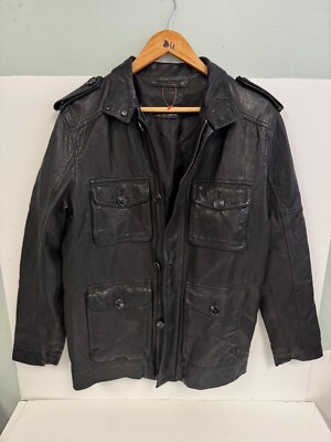 Buffalo Jackson Sheridan Leather Barn Jacket PROTOTYPE Black 100% Genuine M