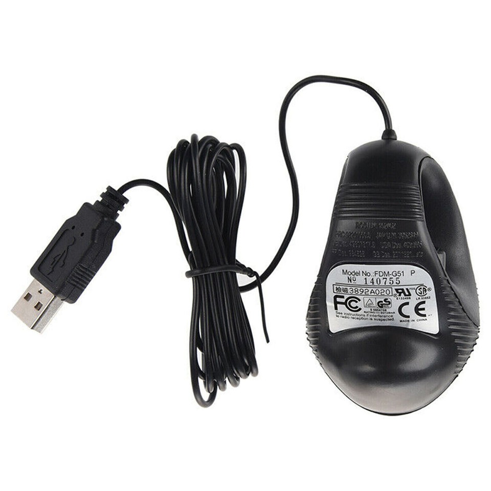 USB Wired Trackball Mouse Portable PC Laptop Finger Hand Held Computer ...