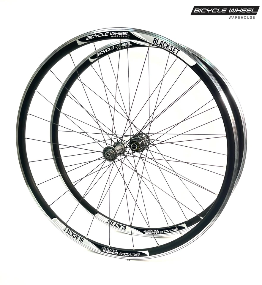 Juego de ruedas para bicicleta de carretera BWW Blackset Aero Wheel 700c, 1620 - 1750 g, bujes de 8/9/10 velocidades Foto 2 de 4