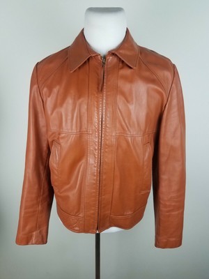 London Fog Brown Leather Jacket Mens Size 40 R Full Zip Lined - London Fog Leather Jacket Mens London Fog Brown Leather Jacket Mens Size 40 R Full Zip Lined - London Fog Leather Jacket Mens