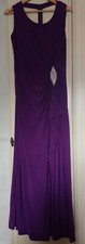 WOMEN'S KLASS PURPLE LONG EVENING CRUISE SHIP  SLEEVELESS DRESS UK 14