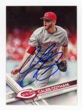 SIGNED BASEBALL CARD AUTO TOPPS 2017 CINCINNATI REDS CALEB COTHAM #188
