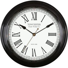 Acctim Redbourn Wall Clock Metal Case Roman Numerals Spade Hands 30cm