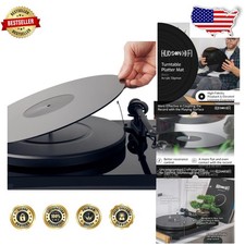 Hudson HiFi Acrylic Turntable Mat Black - Superior Soundstage, Resonance Con...