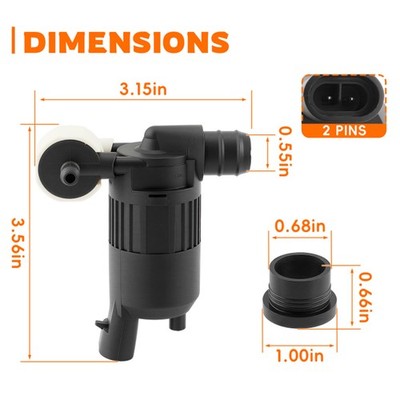 New Windshield Washer Pump For Infiniti PUM812071 Nissan