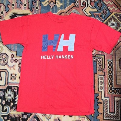 Helly Hansen 90s Old Logo Cut & Sew M Red No Damage Vintage Shirt