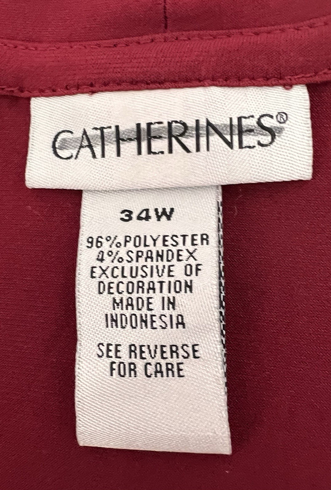 Catherines Sequin Lace Trim Red Open Front Cardig… - image 3