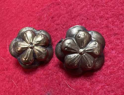 ARVN 2nd Lieutenant Vietnamese Made Collar Hat Breast Rank Pins Thiếu úy Blossom