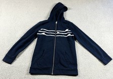 Old Navy Blue White Boys XL 14-16 Sharks Full Zip Cotton Blend Hoodie Jacket