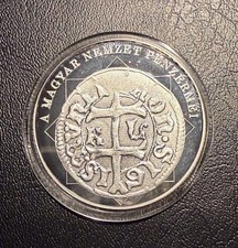 Hungary 1/3 ozt .999 Silver Medal Coinage of Nation - First double mintmark
