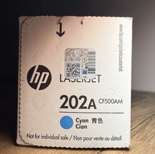 OEM HP Laserjet 202A CYAN Toner Cartridge CF500AM -Sealed Genuine - 2025
