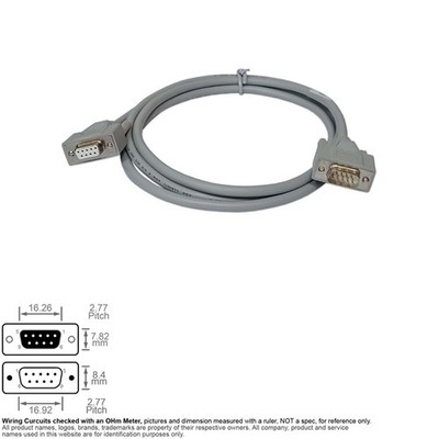 Cable Serial RS-232 DB9 DB 9-Pin Female Male RS232  6FT Extension Compaq 128558
