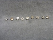 LOVELY QUALITY FAUX DIAMONDS PASTE STONES 1950S X9 IN ALL JEWELLERS STONES CRAFT