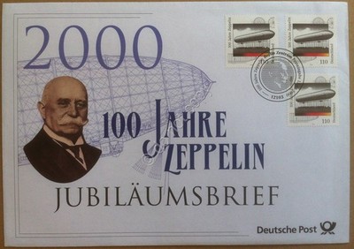 FDC Deutschland Germany Budespost 2000 - 100 Jahre Luftschiff Zeppelin