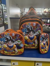 Dragon Ball Super 3pc Kids Backpack Set Lunch Bag Pencil Case Orange/Black