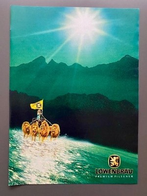 Löwenbräu Premium Pilsener Quadriga Löwen München 1991 Vintage Werbung Reklame
