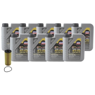 9L Liqui Moly Top Tec 4110 5W-40 Mann Engine Oil Change Kit for W463 G550