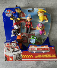 Paw Patrol Fire Rescue Team Pack Figure Set - 7 Figures - Brand New