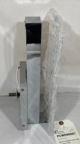 NOS Quoizel Platinum Glass Winter Wall Sconce Polished Chrome PCWR8506C - Picture 8 of 10