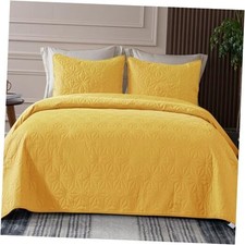 California King Quilt Bedding Set, Soft California King 104"x112" Yellow