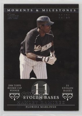 2007 Topps Moments & Milestones Black 1/29 Hanley Ramirez #70 4g8