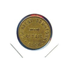 Courtesy Downtown Retail Association For Daily Parking Lot Meters Token Coin