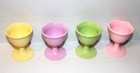 FOUR Pastel MELAMINE Boiled EGG CUPS HOLDER Tulip shaped HOME Easter collection  — photo 2