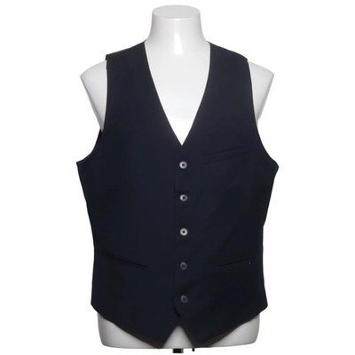 H&M, Anzugweste, Größe: 54, Blau, Polyester/Viskose/Wolle, Einfarbig #aK2