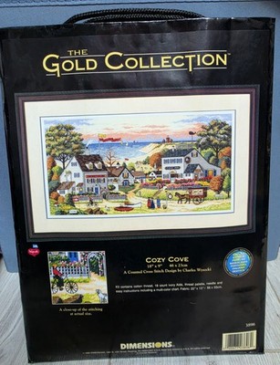 Dimensions Gold Collection Cross Stitch Kit ''Cozy Cove'' by Charles Wysocki 3896
