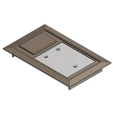 Steel City 664-Cst-Sw-Brn Box Cover, Floor Box Type, 1 Gang, Polycarbonate