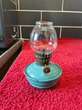 Kelleys Nursery oil lamp, Blue Coulor. Wick Works.