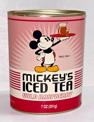 Mickey's Iced Tea Tin Raspberry Disneyland World Walt Disney Mix Drink 2007 Vtg
