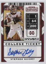2020 Panini Contenders Draft Picks College Ticket Stephen Guidry #173 Auto 1q03