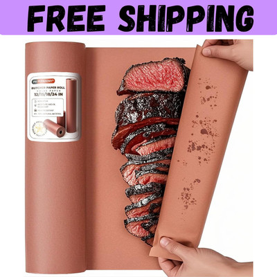 Pink Butcher Paper Roll 18'' X 960'' (80') for Smoker BBQ Grilling Smoking Meat