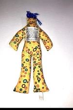 Dammit Doll Plush 12” Stress Reliever Yellow With Multi Color Circles