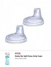 Nuby Replacement Silicone Spouts No-Spill - Choose 2, 4, 6, 8, 10 or 12 Pack