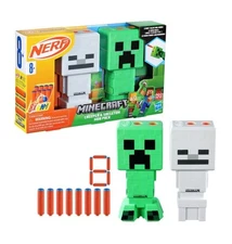 Nerf Minecraft Creeper & Skeleton Mob 2-Blaster Pack, 8 Nerf N1 Darts