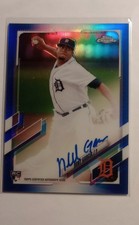 2021 Topps Chrome Rookie Autographs Rony Garcia #RA-RG Blue Refractor/150 Tigers