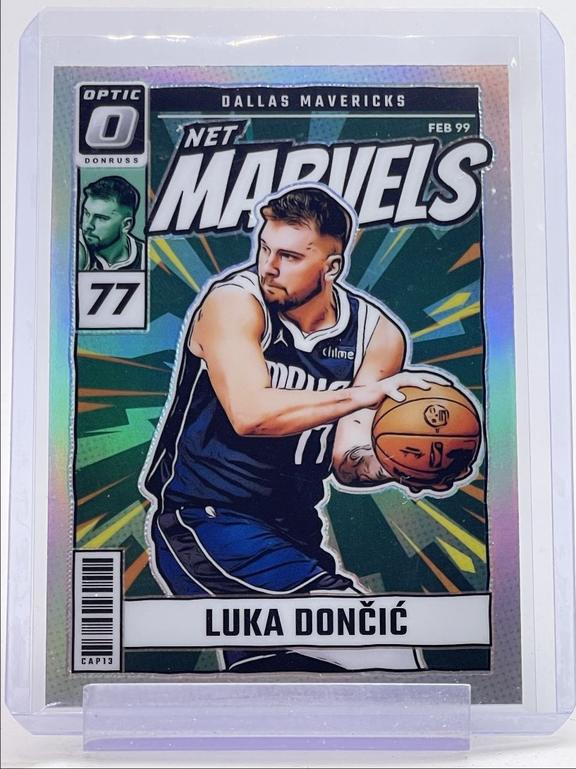 LUKA DONCIC 2024-25 DONRUSS OPTIC NET MARVELS HOLO PRIZM MAVERICKS Q3701