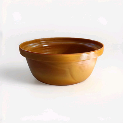Vintage Arcopal France Rührschüssel Volcan Orange Butterscotch Swirl MCM French