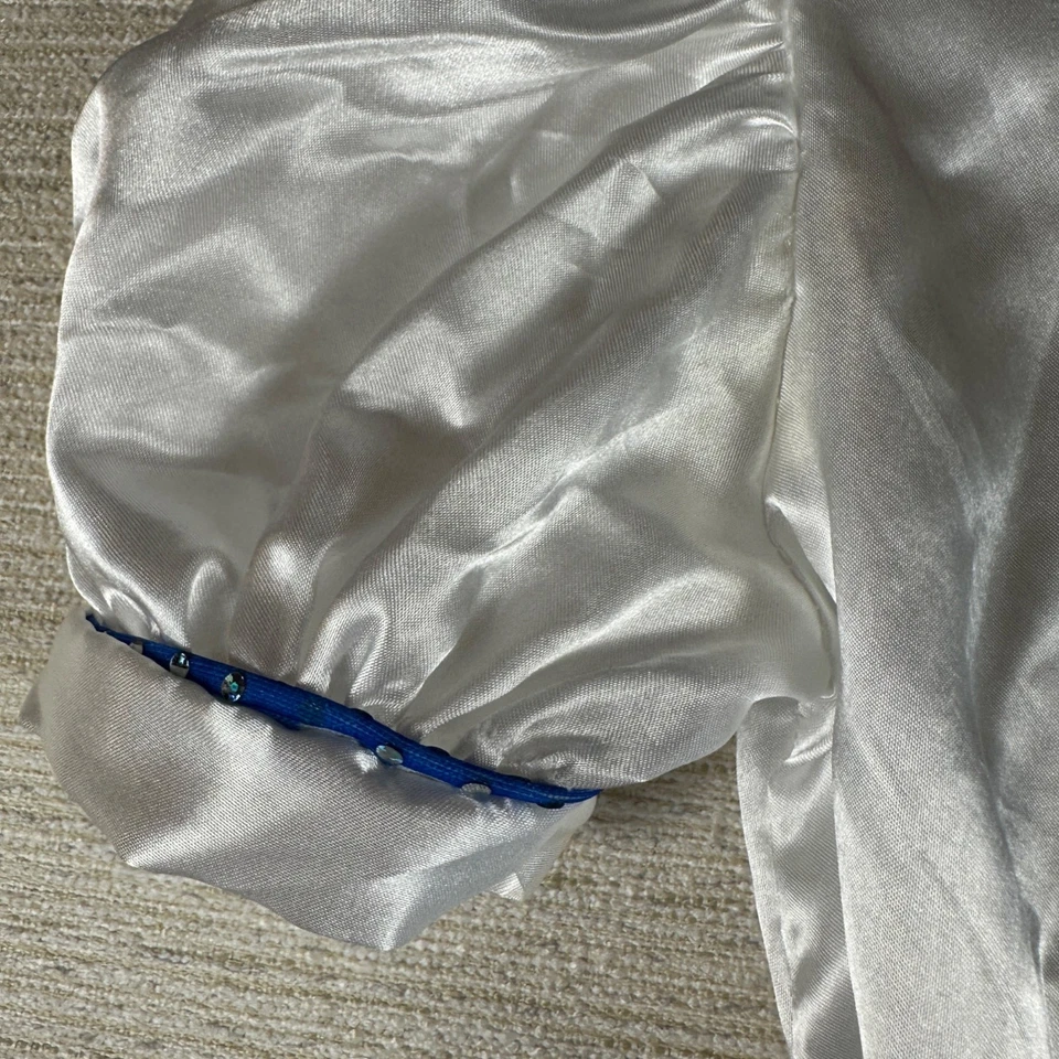 Vestido de lentejuelas azul y blanco inspirado en Dorothy M 8-10 disfraz de Halloween Foto 3 de 4